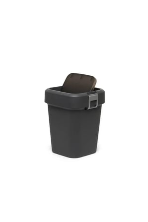 Technow Motek COB-410 Comfort Dustbin 8 Litre Çöp Kutusu Kovası Siyah-Antra