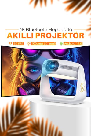 Taşınabilir 4K Android Bluetooth Projektör ile Sinema Keyfi