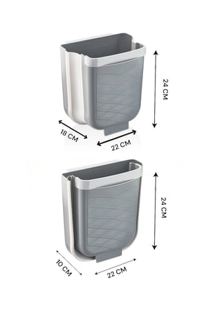 Akordiyon Çöp Kovası Katlanabilir Banyo Ve Mutfak Tezgahüstü Çöp Kovası -As
