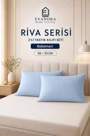 Riva Serisi Bebemavi 2'li Yastık Kılıfı Seti 50 x 70 cm