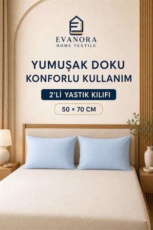 Riva Serisi Bebemavi 2'li Yastık Kılıfı Seti 50 x 70 cm
