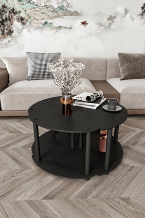 YİN YANG UNITY SERENITY ORTA SEHPA SİYAH 70 CM