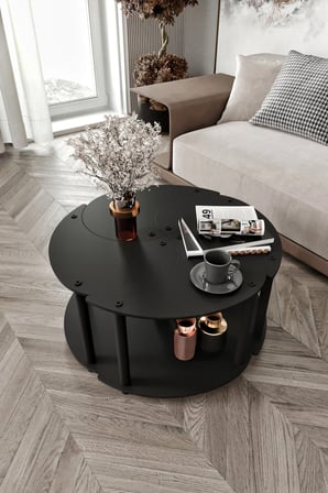 YİN YANG UNITY SERENITY ORTA SEHPA SİYAH 70 CM