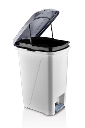 25 Litre Iç Kovalı Slim Pedallı Çöp Kovası Beyaz