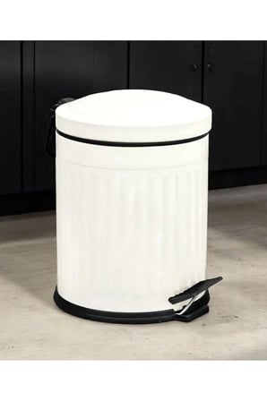 Çöp Kovası Çizgili Krem 5 Litre