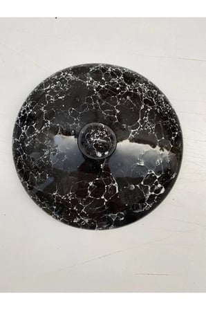 Siyah Mermer Desenli Seramik Çöp Kovası Kapağı, şık ve dayanıklı tasarım