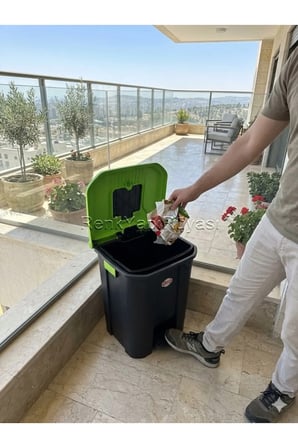 ENDÜSTRİYEL, ÇİFT KAPAKLI, TEKERLEKLİ, İÇİ KOVALI,30 LİTRE ÇÖP KOVASI ÇÖP K