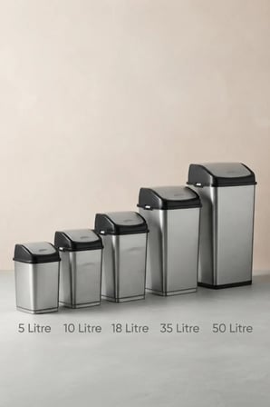 Sallanan Kapaklı Çöp Kovası 10 Litre | Kapaklı Plastik Mutfak Banyo Ev Ofis