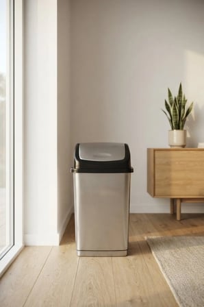 Sallanan Kapaklı Çöp Kovası 10 Litre | Kapaklı Plastik Mutfak Banyo Ev Ofis