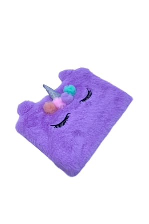Mor Unicorn Peluş Kalem Çantası, Şık ve Sevimli Tasarım
