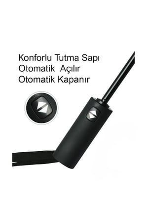 12 Telli UV Korumalı Rüzgar Dayanıklı Otomatik Katlanabilir Şemsiye