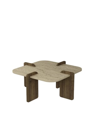 Bohem Stil 70x70 Cm Mermer Desen Orta Sehpa