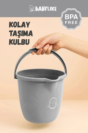 Soft Touch Bebek Banyo Seti | Bebek Küveti, 13 lt Kova,1,5 lt Maşrapa