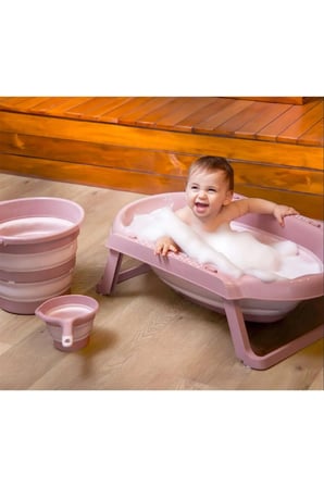 Soft Katlanır Banyo 3 Lü Set Somon