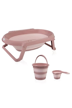 Soft Katlanır Banyo 3 Lü Set Somon