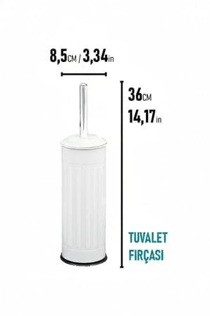 Lüks Beyaz Vintage Metal Tuvalet Fırçası Dekoratif Banyo ve Klozet Fırçası