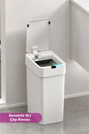 Slim Sensörlü Çöp Kovası 9 Litre