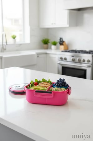 2 Katlı Bölmeli 1200 ML Sızdırmaz Bento Yemek Kabı