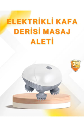 Şarjlı Kafa Masaj Aleti, 3 Hız Ayarlı, Derin Rahatlatıcı Masaj