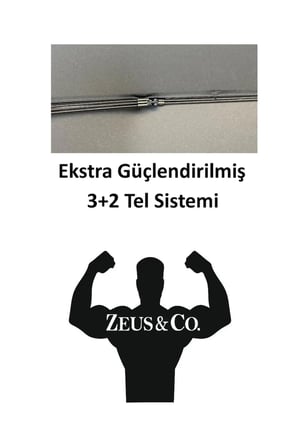 Ultra Dayanıklı Siyah Deri Saplı Şemsiye 3+2 Tel