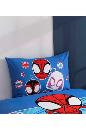 Spidey Adventure Desenli % 100 Pamuk Kumaş 1 Adet Yastık Kılıfı 50x70 cm
