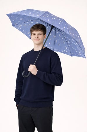 Marlux Otomatik Unisex Şemsiye 100 cm Çap 8 Telli 1 Adet Lacivert