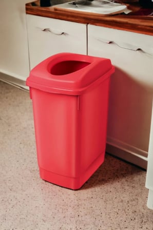 Kırmızı Banyo Çöp Kovası 27 Litre Atık Kutusu Cafe Otel Çöp Kovası Geri Dön