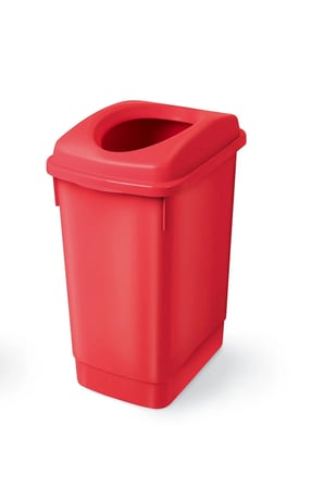 Kırmızı Banyo Çöp Kovası 27 Litre Atık Kutusu Cafe Otel Çöp Kovası Geri Dön