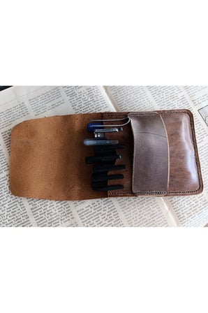 Deri Kalemlik, 8-9 Kalemlik, 28x13 cm, Şık ve Kullanışlı Tasarım