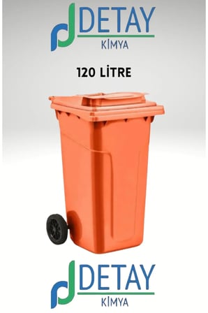 DETAY Plastik Çöp Konteyneri 120 Litre Konteyner - A Isıya Karşı Dayanıklı-