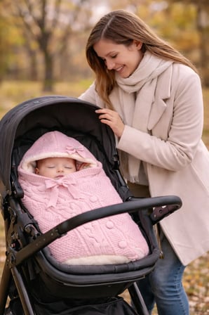 Kız Bebek Ana Kucağı, Bebek Battaniyesi, Örgü Bebek Ana Kucağı