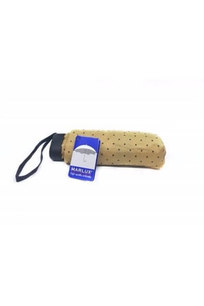 Kadın Bej Mini Cep Şemsiye 17 cm