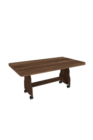 Tekerlekli Orta Sehpa 60x100cm Çalışma Masası MDF