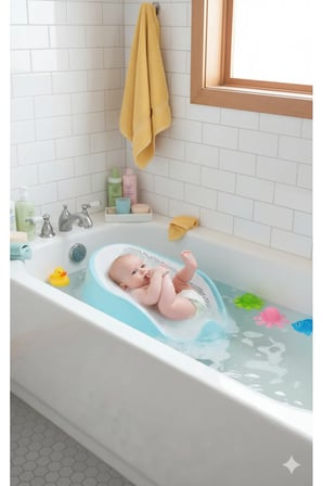 Soft Bebek Küveti-Silikon Fileli Bebek Yıkama Banyo Küveti