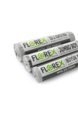 Florex Metal Atık Standart Büyük Boy Çöp Poşeti 80 cm x 110 cm 10'lu