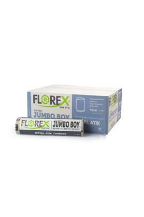 Florex Metal Atık Standart Büyük Boy Çöp Poşeti 80 cm x 110 cm 10'lu