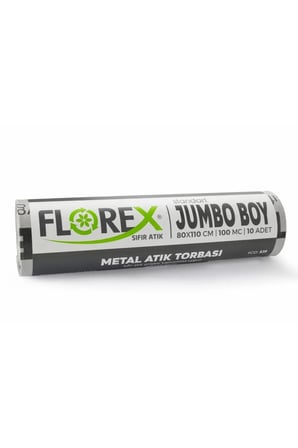 Florex Metal Atık Standart Büyük Boy Çöp Poşeti 80 cm x 110 cm 10'lu