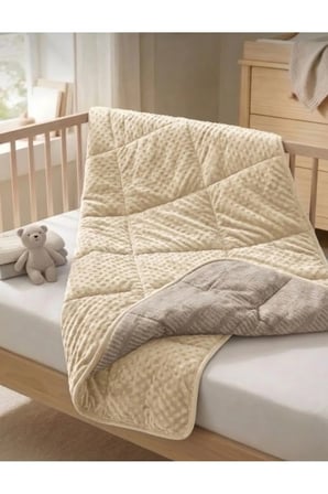 Tekstil Premium Çift Taraflı Kadife Bebek Ve Çocuk Battaniyesi 90x120 cm -