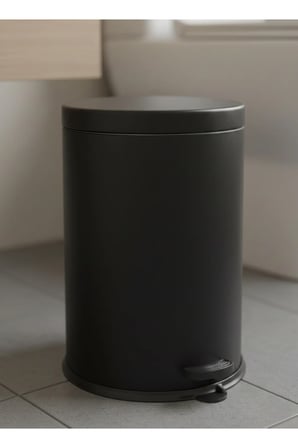 12 Litre Siyah Çöp Kovası 12 Litre çöp kovası Ev Ofis Banyo Mutfak Lux çeli