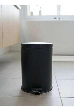 12 Litre Siyah Çöp Kovası 12 Litre çöp kovası Ev Ofis Banyo Mutfak Lux çeli