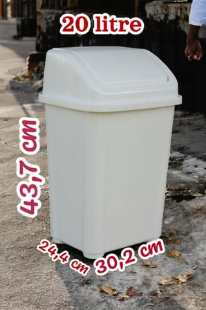 Banyo Mutfak Çöp Kovası 20 Litre Fantazi Kapaklı Çöp Kovası Atık Kutusu Caf