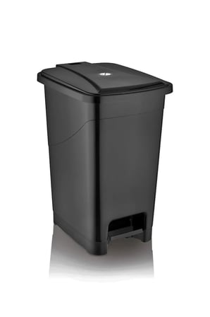Slim Pedallı Banyo Mutfak Çöp Kovası(İÇ KOVASIZ) - 25 Litre - Siyah