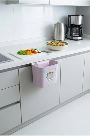 HanemHome Dolap Kapağına Asılabilir Pratik Mutfak Çöp Kovası