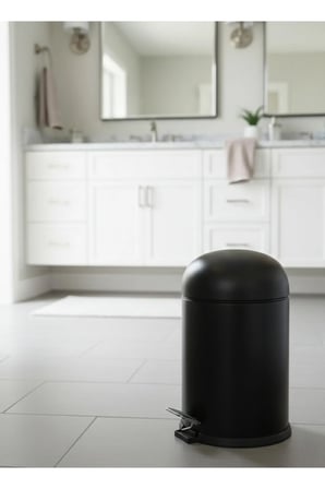 Bon Kapak 5 Litre Amortisörlü Siyah Pedallı Çöp Kovası Hijyenik İç Kovalı M