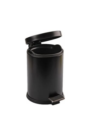 5LT SİYAH PEDALLI METAL ÇÖP KOVASI (5690)