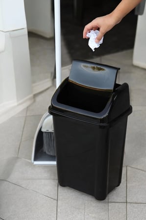 Banyo Mutfak Çöp Kovası 10 Litre Fantazi Kapaklı Çöp Kovası Atık Kutusu Caf