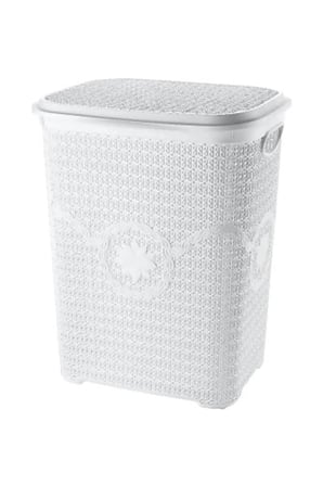 5 Parça Örgü Desenli Plastik Banyo Seti - Mavi