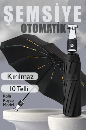Tam Otomatik Roll Royce Model Şemsiye 10 Fiber Tel