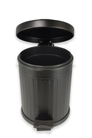 12 Litre Siyah Vintage Çöp Kovası Mutfak Çöp Kovası amortisörlü Banyo Çöp K