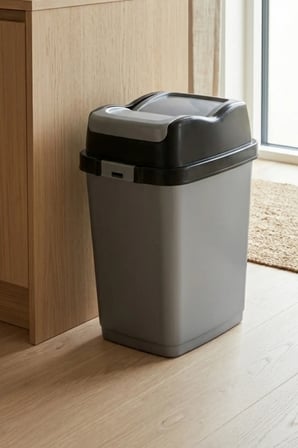 Girdap Çöp Kovası 10 Litre | Kapaklı Plastik Mutfak Banyo Ev Ofis Tipi